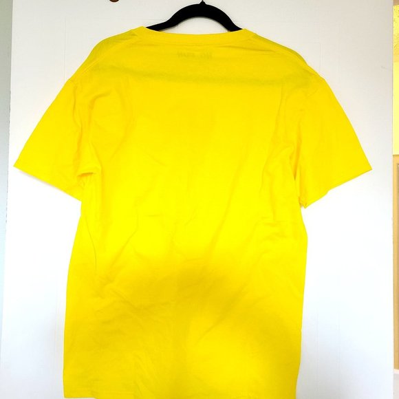 Men's Yellow "No Fun" Graphic Tee - 100% Pre Shrunk Cotton - New Without Tags - Picture 5 of 6